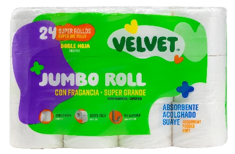 Papel higiénico Velvet de 24 unidades